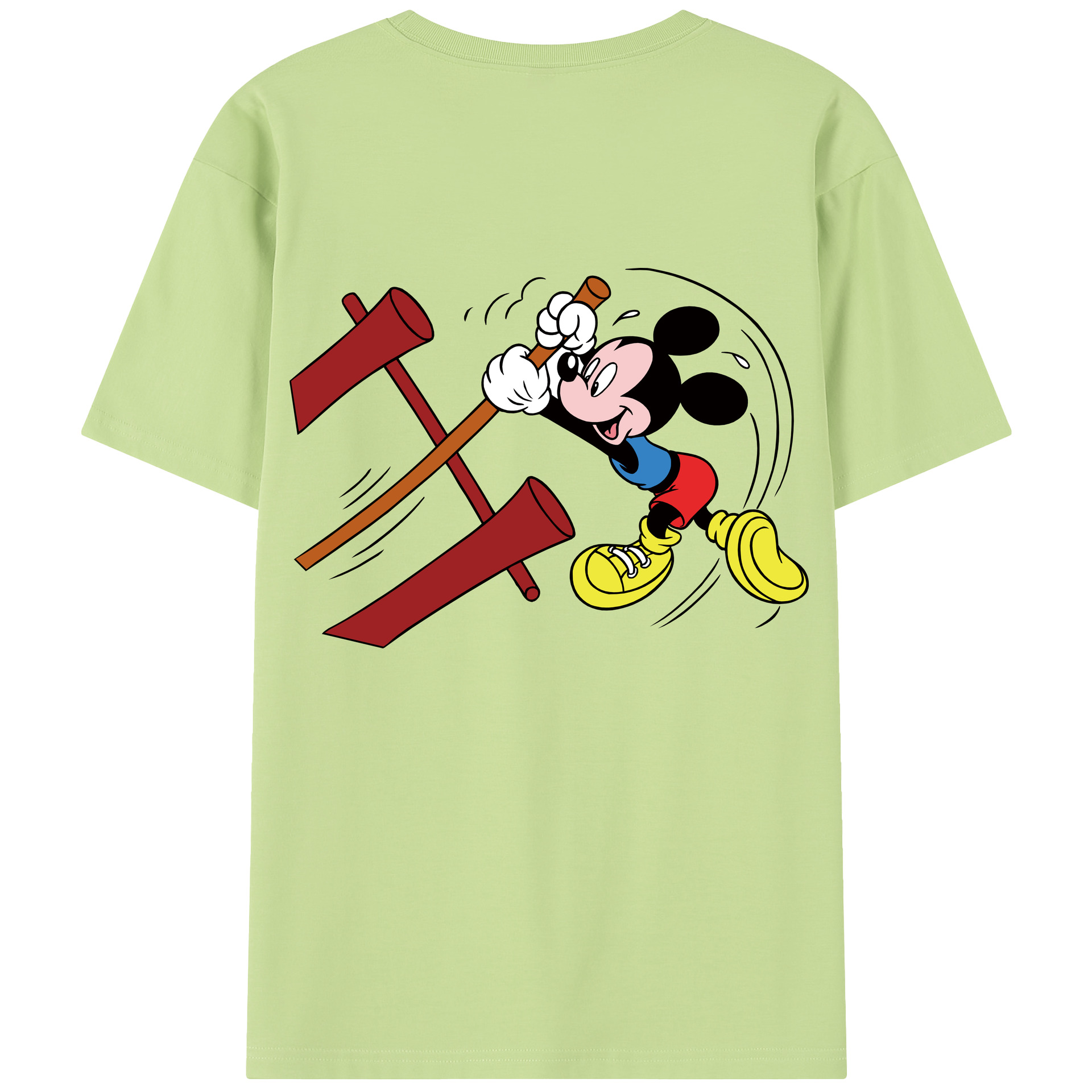 （画像用） ミッキーマウス Mickey Mouse 綿100％半袖Tシャツ（背面プリント）